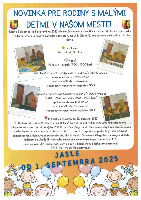 Novinka pre rodiny s&nbsp;malými deťmi v&nbsp;našom Meste